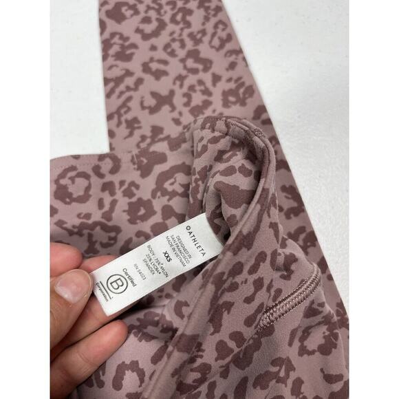 Athleta Elation Ultra High Rise Tight Purple Leopard Size XXS - Picture 3 of 7
